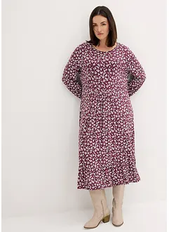 Jerseyklänning i böljande viskosmix, bonprix