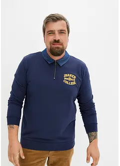 Sweatshirt med pikékrage, bonprix