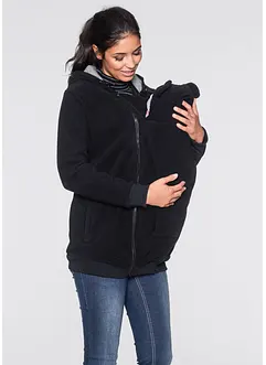 Mammafleecejacka med babyficka för graviditeten och efteråt, bonprix