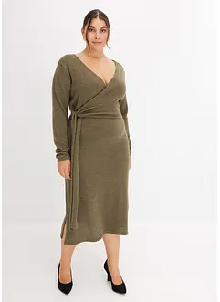 Mellanlång stickad klänning, bonprix