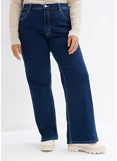 Wide Leg Jeans High Waist, ekologisk bomull, bonprix