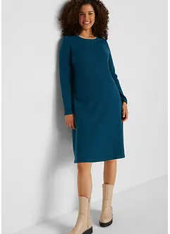 Stickad klänning med återvunnen bomull, bonprix