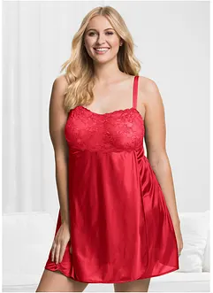 Negligé i glansigt material, bonprix