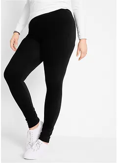 Leggings i smalspårig manchester med bred bekväm linning, bonprix
