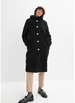 Teddykappa med huva och fickor, bonprix