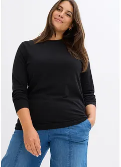 Långärmad topp med ren ekologisk bomull (2-pack), bonprix