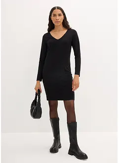 Jerseyklänning i viskos (2-pack), bonprix