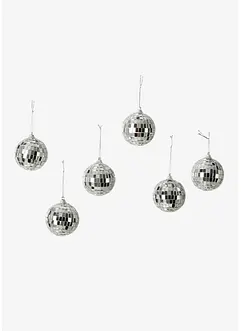 Glittriga julgranskulor (6-pack), bonprix