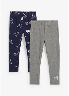 Termoleggings för barn i bomullsmix (2-pack), bonprix
