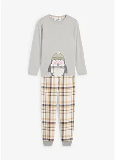 Barnpyjamas med flanellbyxa (2 delar), bonprix