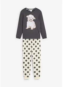 Pyjamas av ekologisk bomull (2 delar), bonprix