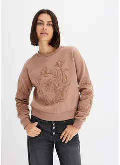 Sweatshirt med snördekoration, bonprix