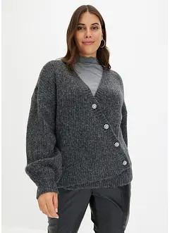 Cardigan med dekorativa knappar, bonprix