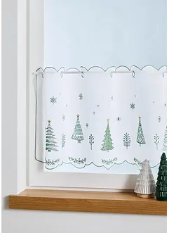 Cafégardin med julgransbrodyr, bonprix