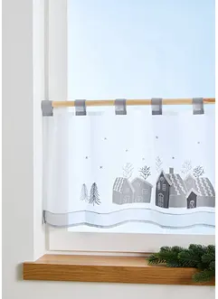 Cafégardin med broderade hus, bonprix