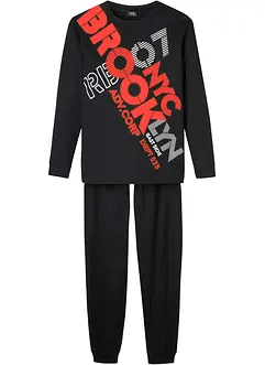 Pyjamas i ekologisk bomull (2 delar), bonprix