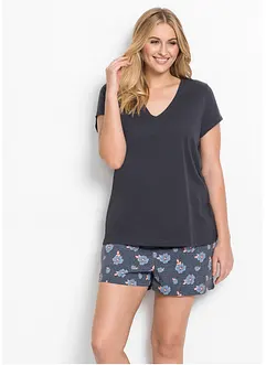 Pyjamas med shorts, av ren bomull, bonprix