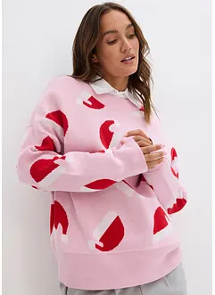 Jultröja i oversizemodell med rund halsringning, bonprix