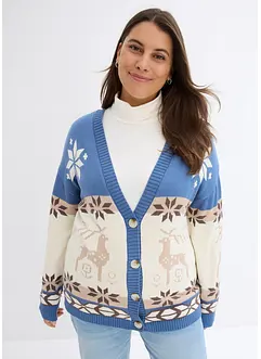 Cardigan med julmotiv, bonprix