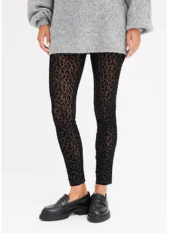 Leggings med sammetsmönster, bonprix