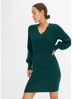 Stickad klänning, bonprix