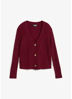 Ribbstickad cardigan, bonprix