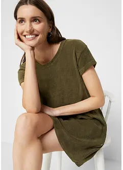 T-shirtsklänning i frotté, bonprix
