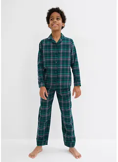 Vävd flanellpyjamas för barn (2 delar), bonprix