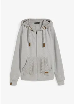 Munkjacka med stickad huva och ficka, bonprix