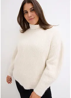 Fluffig stickad tröja, bonprix