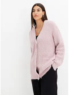 Fluffigt stickad cardigan, bonprix