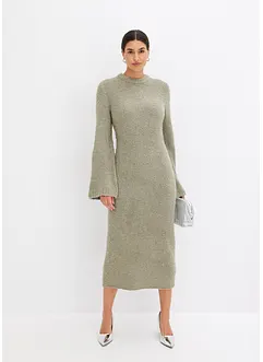 Stickad klänning i bouclé, bonprix