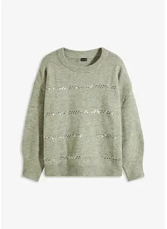 Boxy tröja med paljetter, bonprix
