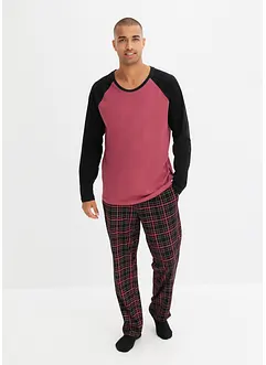 Pyjamas med flanellbyxa, bonprix