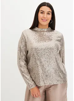 Blus med paljetter, bonprix