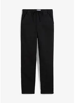 Stretchiga dra på-chinos med ekologisk bomull, Regular Fit, Straight, bonprix