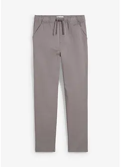 Stretchiga dra på-chinos med ekologisk bomull, Regular Fit, Straight, bonprix