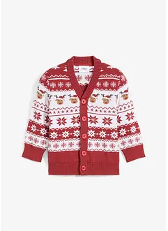 Barncardigan med julmotiv, bonprix
