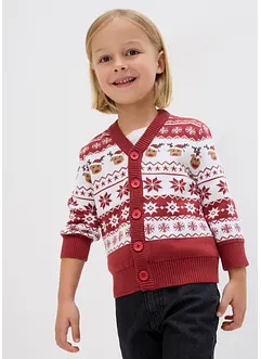 Barncardigan med julmotiv, bonprix