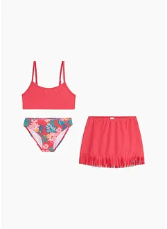 Bikini och kjol för barn (3 delar), bonprix