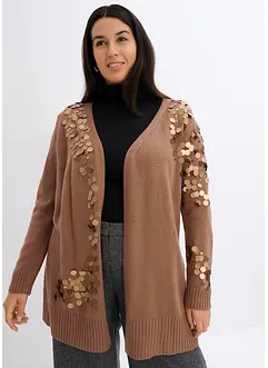 Cardigan med paljetter, bonprix