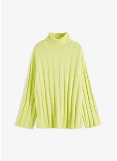Ribbstickad polotröja, bonprix