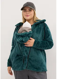 Mysig mammajacka av fleece med babyficka, bonprix