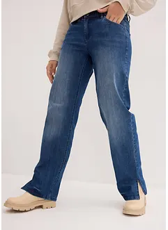 Wide Leg Jeans High Waist med bekväm midja, bonprix