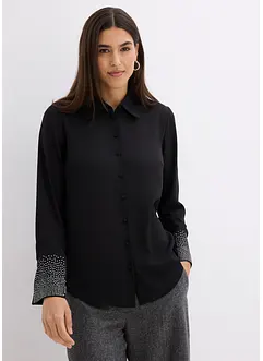 Blus med glitterstenar, bonprix