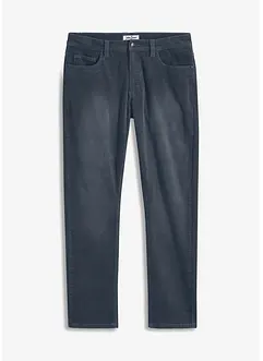 Stretchig manchesterbyxa med tvättad look i Regular Fit, Straight, bonprix