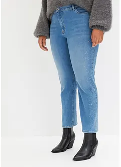 Jeans med strassapplikation, bonprix