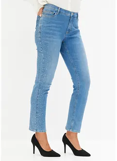 Jeans med strassapplikation, bonprix