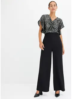 Jumpsuit med paljetter, bonprix