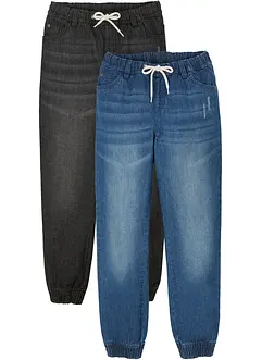 Dra på-jeans för barn (2-pack), bonprix